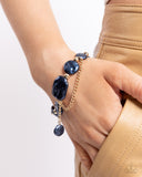 5th Avenue Finesse - Blue Bracelet - Paparazzi Accessories Bracelet Bedazzle Me Pretty Mobile Fashion Boutique