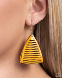 In and OUTBACK - Yellow Earrings - Paparazzi Accessories