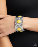 Exotic Excavation - Yellow Bracelet - Paparazzi Accessories