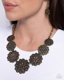 Basketful of Blossoms - Brass Necklace - Paparazzi Accessories
