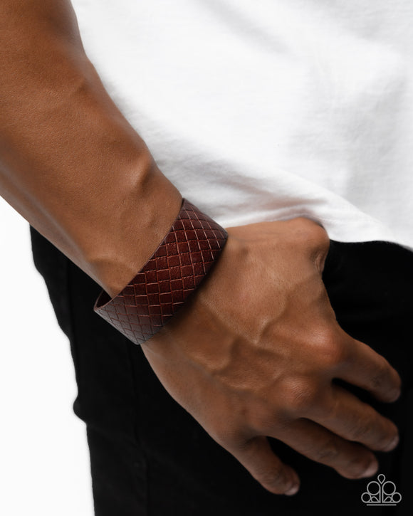 Diamondback Bandit - Brown Bracelet - Paparazzi Accessories