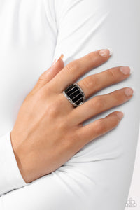SWATCH Your Step - Black Ring - Paparazzi Accessories