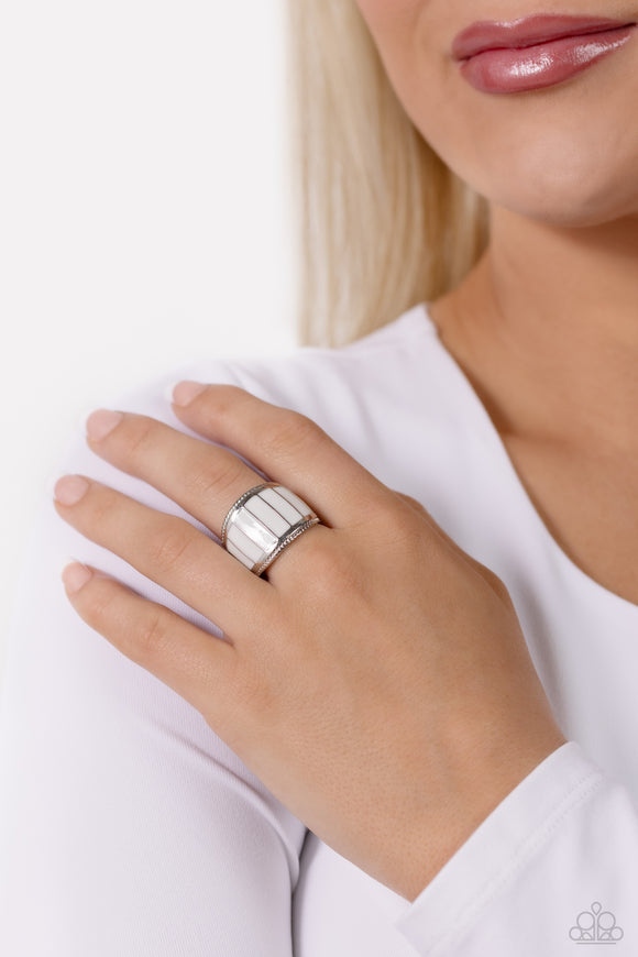 SWATCH Your Step - White Ring - Paparazzi Accessories