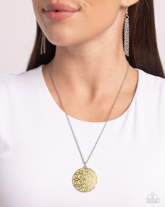 Colorfully Cottagecore - Yellow Necklace - Paparazzi Accessories