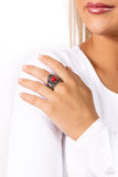 Highland Plains - Red Ring - Paparazzi Accessories