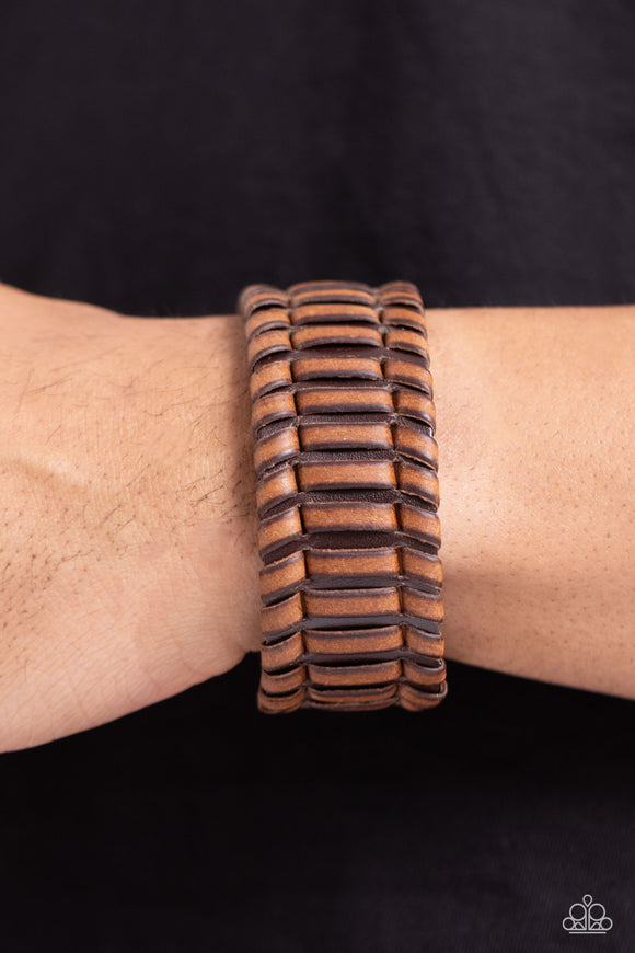 Western WRAP-ture - Brown Bracelet - Paparazzi Accessories