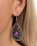 Cloud Nine Couture - Purple Earrings - Paparazzi Accessories
