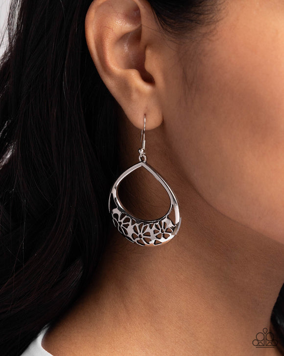 Island Ambrosia - Silver Earrings - Paparazzi Accessories