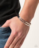 Excessive Edge - Silver Mens Bracelet - Paparazzi Accessories