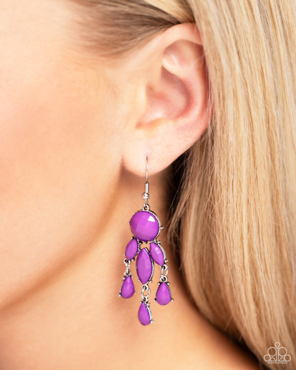 Summer Feeling - Purple Earrings - Paparazzi Accessories