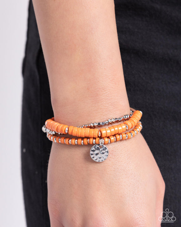 Terraform Trendsetter - Orange Bracelet - Paparazzi Accessories