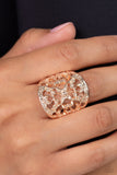 Transfixed Treasure - Rose Gold Ring - Paparazzi Accessories