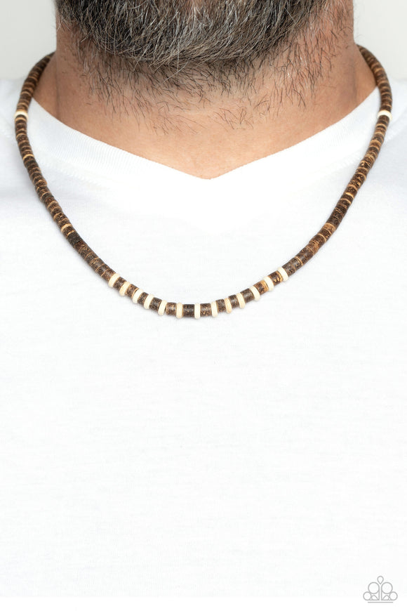The WOOD Times - White Necklace - Paparazzi Accessories