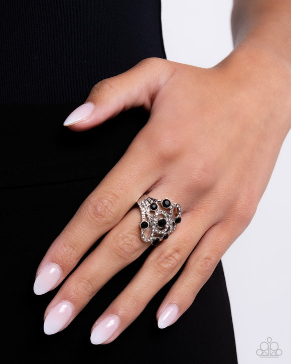 High-Class Honor - Black Ring - Paparazzi Accessories