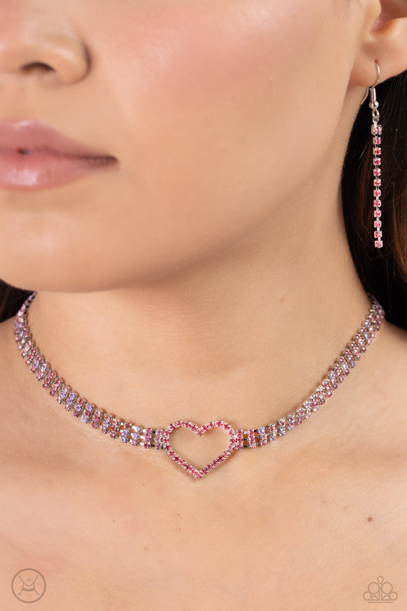 Rows of Romance - Pink Necklace - Paparazzi Accessories