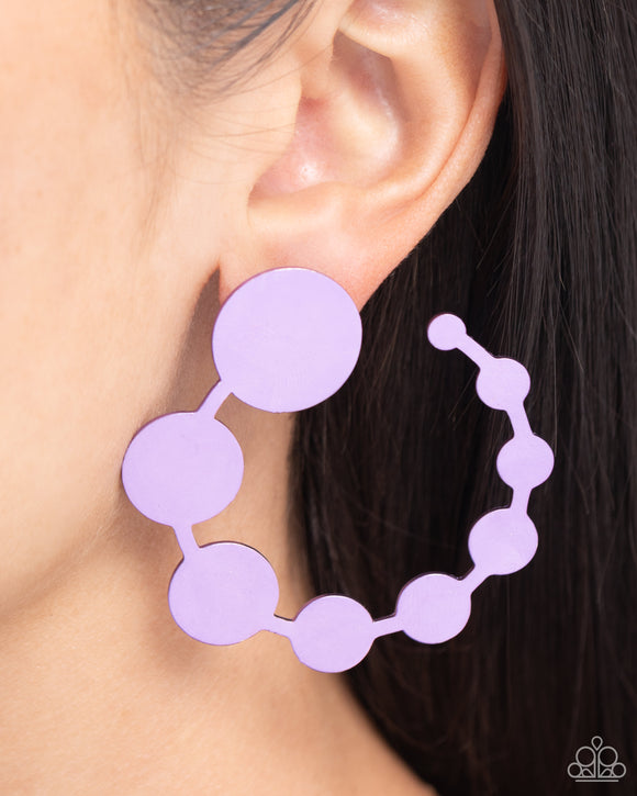 Have It Both PHASE - Purple Post Earrings - Paparazzi Accessories