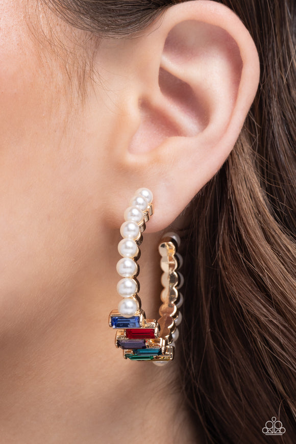 Modest Maven - Gold Earrings - Paparazzi Accessories