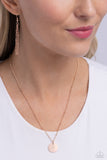 Initial Elegance- Rose Gold - P Necklace - Paparazzi Accessories