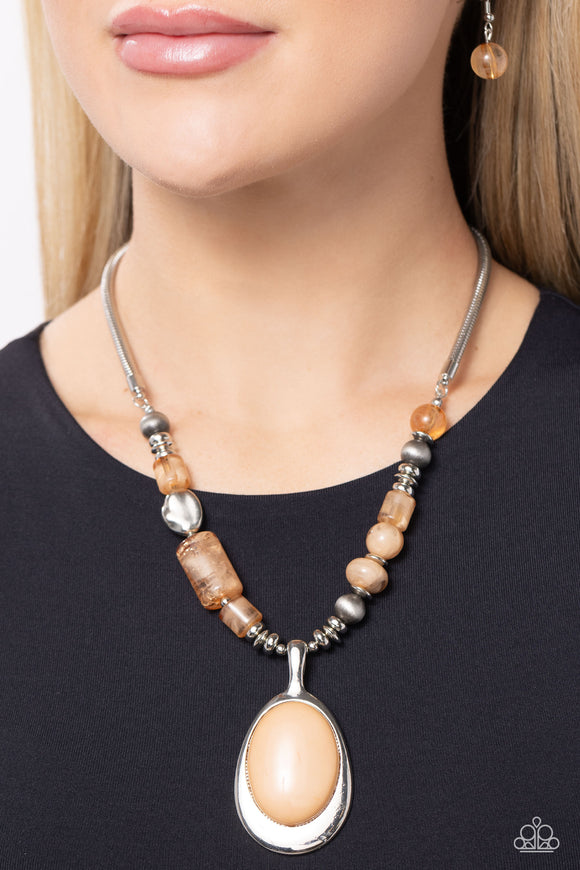 Captivating Composition - Brown Necklace - Paparazzi Accessories