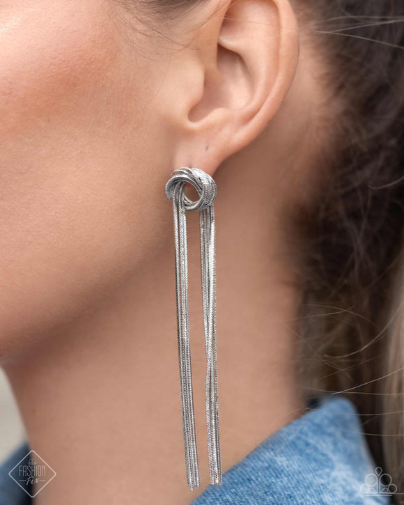 All STRANDS On Deck - Silver Post Earrings - Paparazzi Accessories
