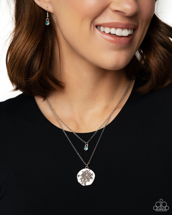 December Birthstone Beauty - Blue Necklace - Paparazzi Accessories