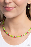 Beaded Beginner - Green Necklace - Paparazzi Accessories