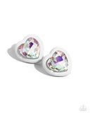 heartfelt-haute-white-post earrings-paparazzi-accessories