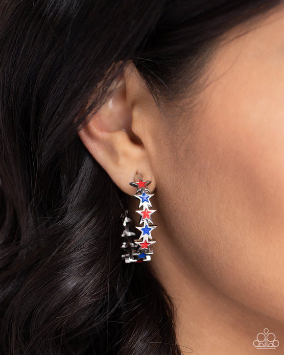 Star Spangled Statement - Multi Earrings - Paparazzi Accessories