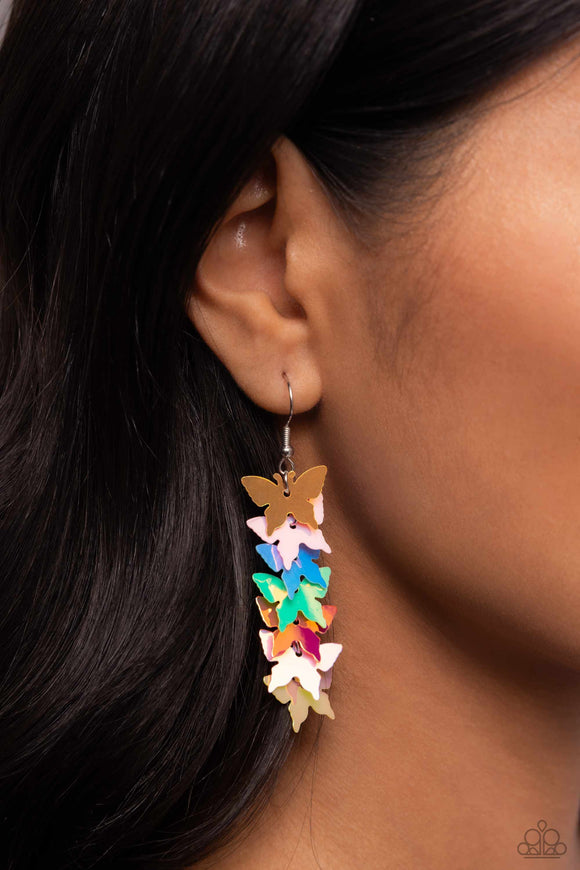Aerial Ambiance - Multi Earrings - Paparazzi Accessories