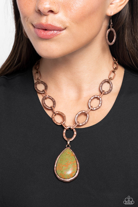 Tangible Tranquility - Copper Necklace - Paparazzi Accessories
