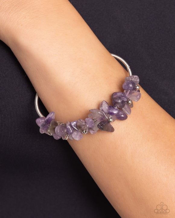 Dainty Deconstruction - Purple Bracelet - Paparazzi Accessories