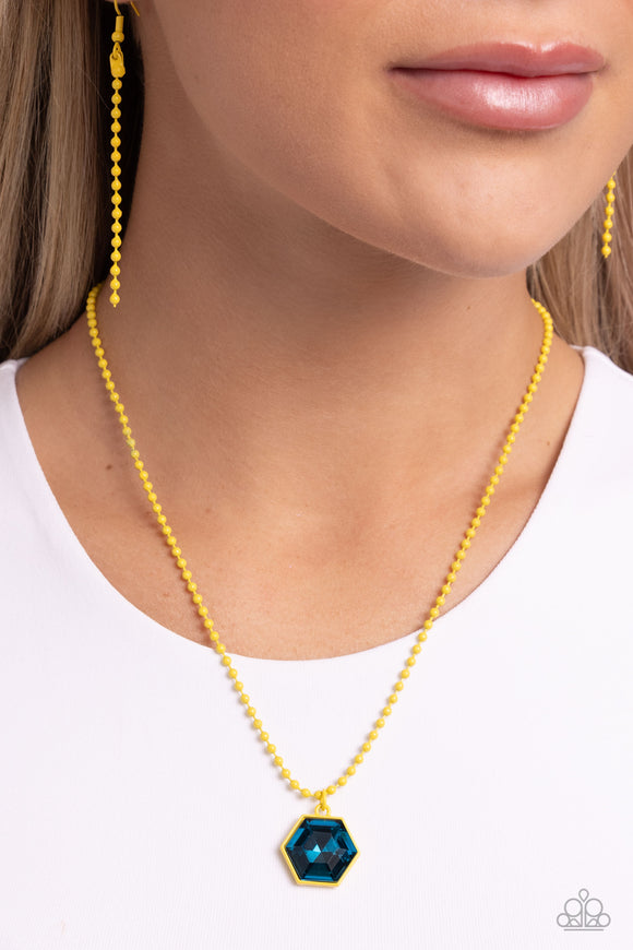 Sprinkle of Simplicity - Yellow Necklace - Paparazzi Accessories