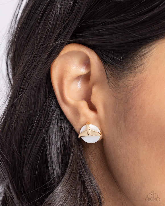 Mermaidcore - Gold Post Earrings - Paparazzi Accessories
