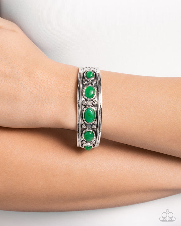 Stony Surprise - Green Bracelet - Paparazzi Accessories