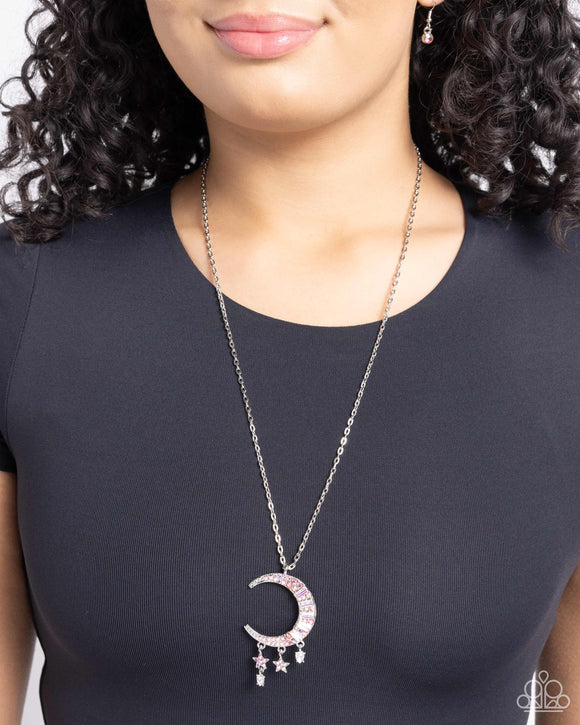 Lunar Landmark - Pink Necklace - Paparazzi Accessories
