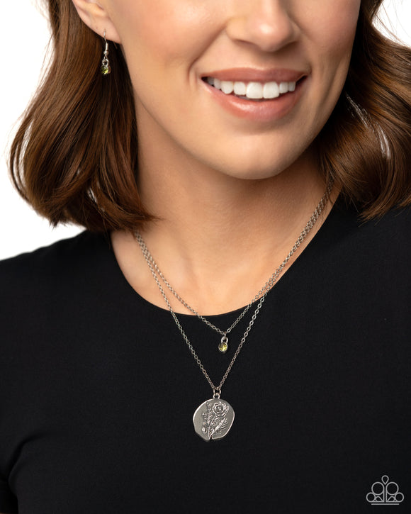 August Birthstone Beauty - Green Necklace - Paparazzi Accessories