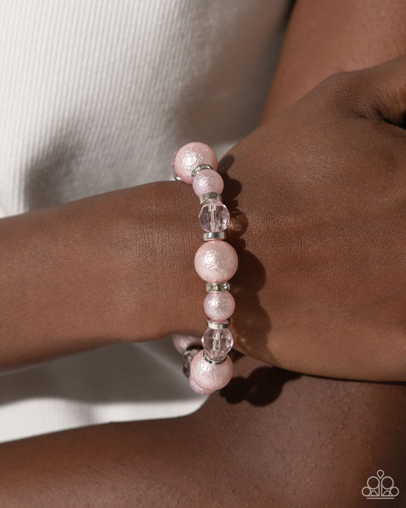 Pearl Protagonist - Pink Bracelet - Paparazzi Accessories