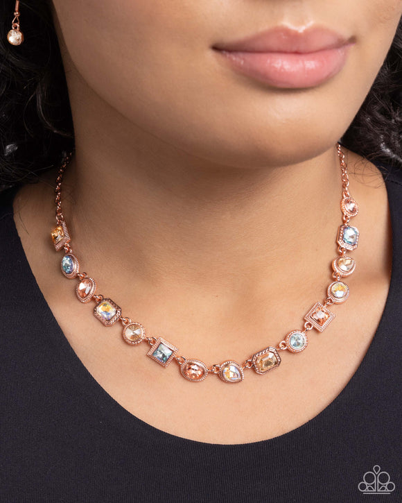 Gallery Glam - Copper Necklace - Paparazzi Accessories