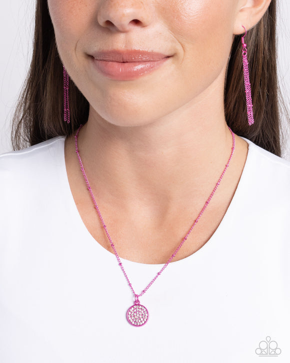 Bejeweled Basic - Pink Necklace - Paparazzi Accessories