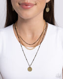 Dainty Development - Brass Necklace - Paparazzi Accessories
