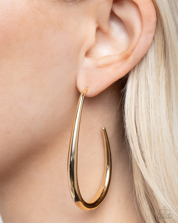 Exclusive Element - Gold Earrings - Paparazzi Accessories
