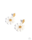 poetically-pastel-white-post earrings-paparazzi-accessories