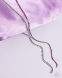 Elongated Eloquence - Red Necklace - Paparazzi Accessories