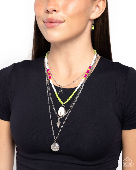 Oceanic Obligato - Green Necklace - Paparazzi Accessories