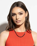 Safety Pin Style - Black Necklace - Paparazzi Accessories