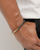 Cubed Cache - Black Mens Bracelet - Paparazzi Accessories