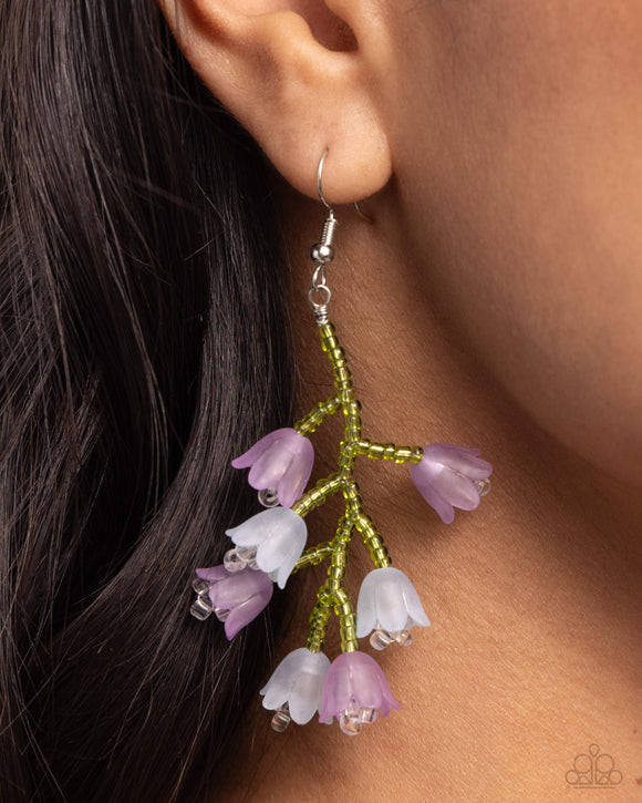 Beguiling Bouquet - Purple Earrings - Paparazzi Accessories