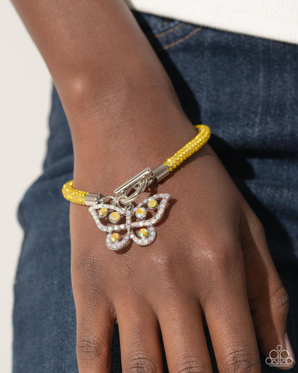 Aerial Appeal - Yellow Bracelet - Paparazzi Accessories
