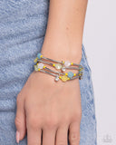 Scattered Sheen - Yellow Bracelet - Paparazzi Accessories