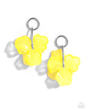 glassy-garden-yellow-post earrings-paparazzi-accessories